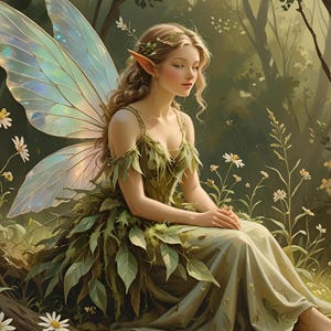 Forest Fairy Printable Art 11x14 woodland fairy digital download enchanted forest wall decor instant download poster