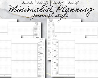 2022 | 2023 | 2024 | 2025 Educator or Student Planner | 20+ Lifetime Pages | Editable + Printable | Digital PDF | Instant Download