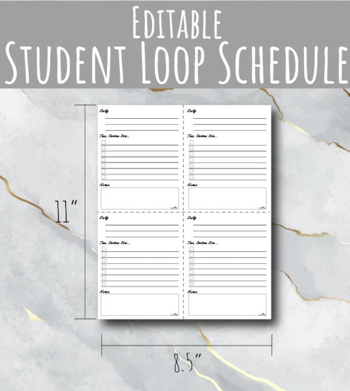 Homeschool Loop Schedule Template Editable Printable | Etsy