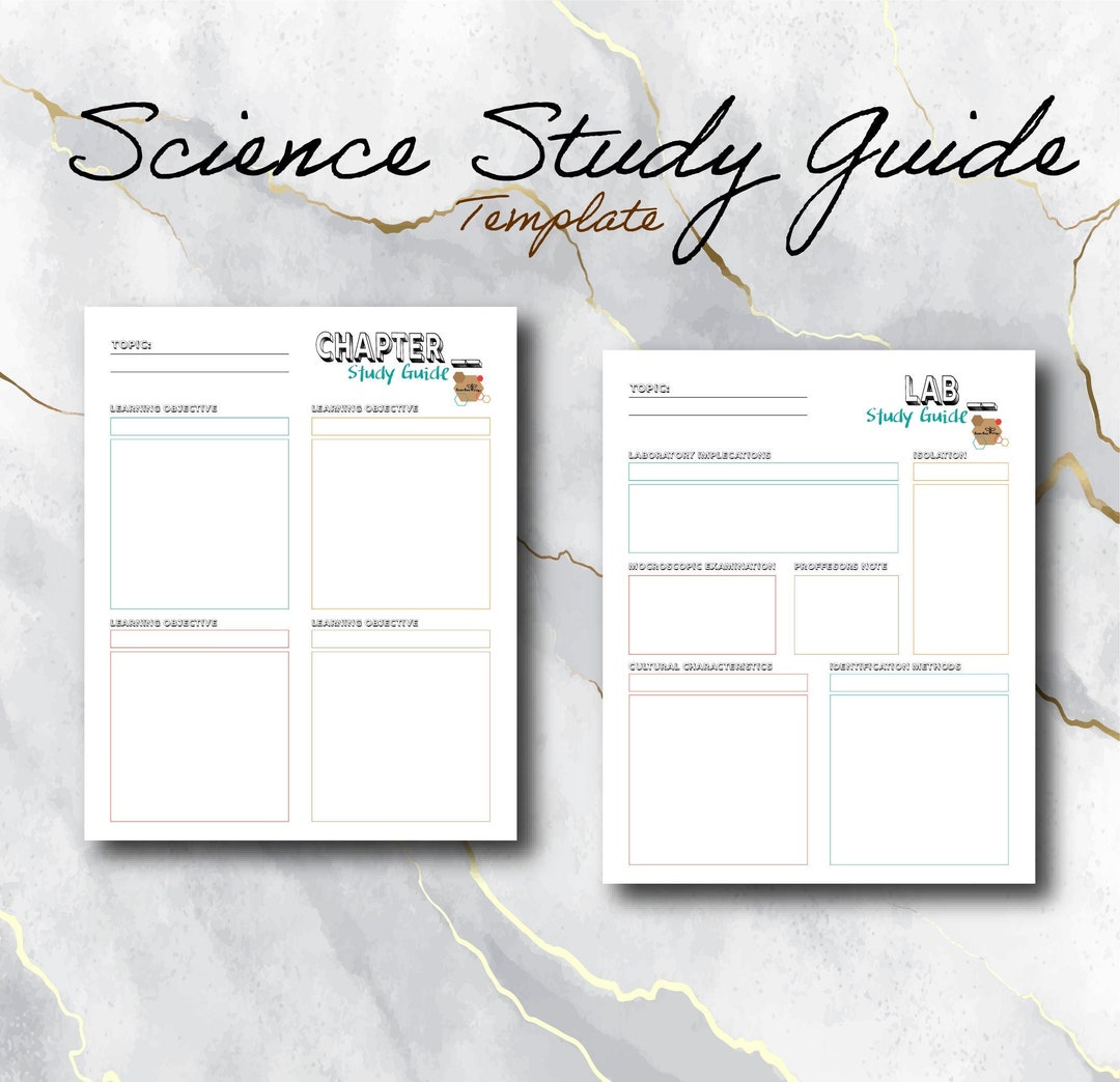 Science Study Guide Template | Biology | PDF | Lifetime Printable - Etsy