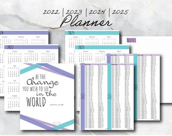 2022 | 2023 | 2024 | 2025 Be the Change Planner | PDF | Printable