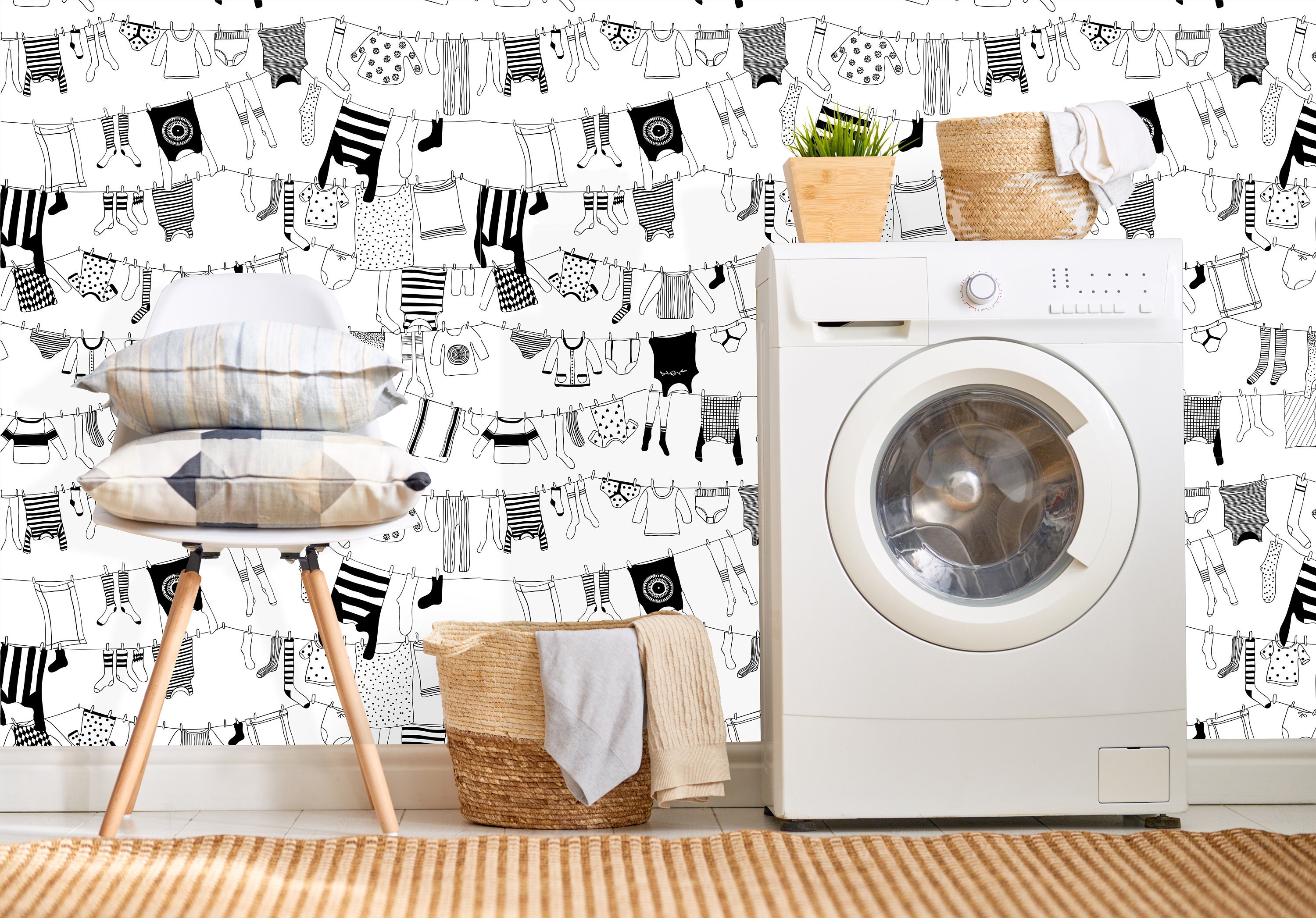 17 Laundry Room Wallpaper Ideas to Spruce Up the Drabness