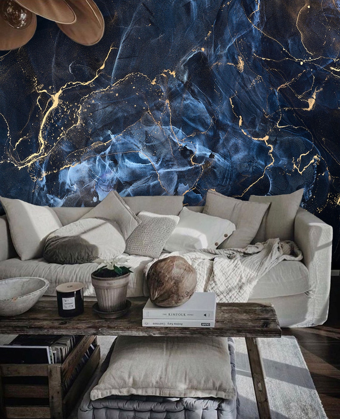 Navy Blue Marble Wallpaper Marble Texture Dark Background Etsy