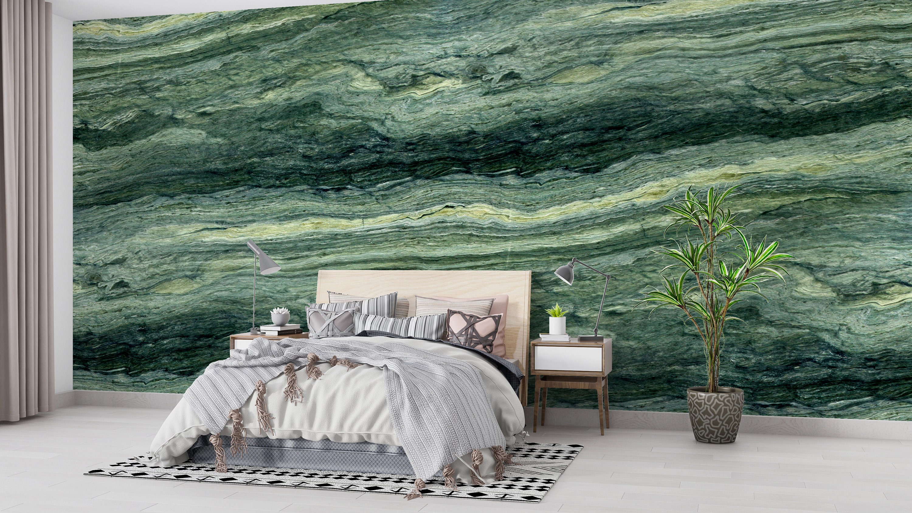Self Adhesive Green Marble Wallpaper Peel and Stick Marble | Etsy