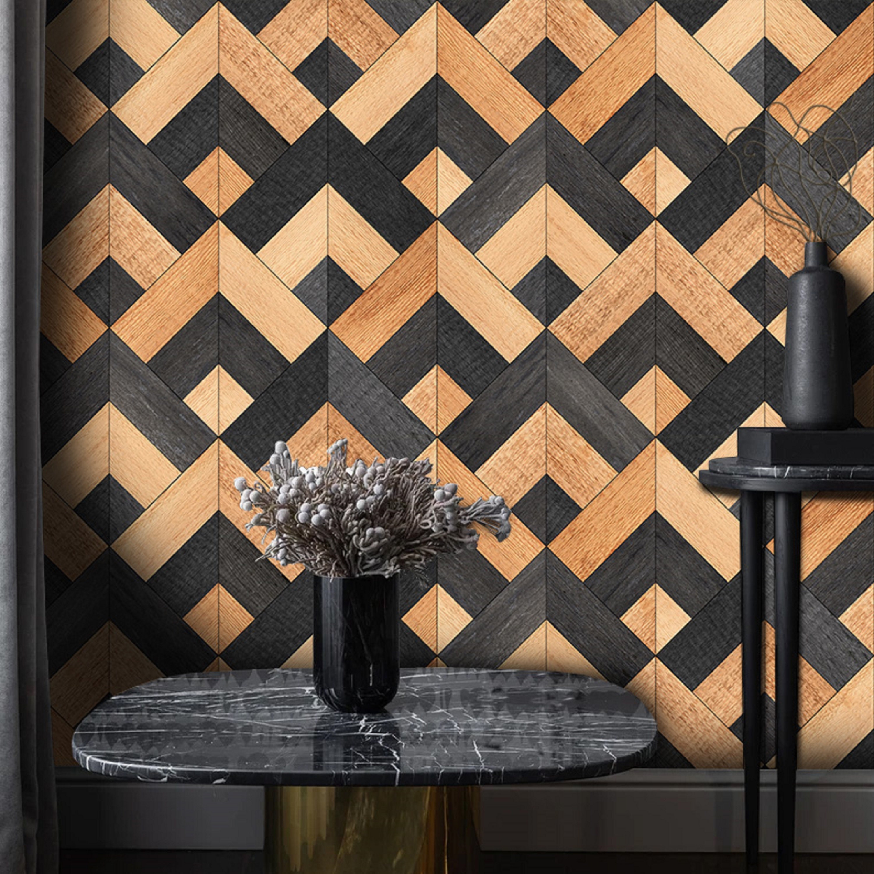 Peel & Stick Wood Texture Wallpaper Geometric Wood Pattern Etsy Canada