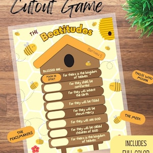 Zaligsprekingen knipsel afdrukbare download Homeschool Bijbel evangeliën Matteüs