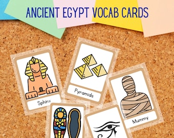 Ancient Egypt Kindergarten Vocabulary Flash Cards