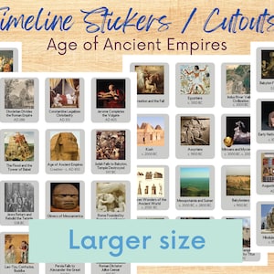 Timeline Stickers Cut Outs Printable Digital Classical Conversations Age of Ancient Empires Large Size Homeschool