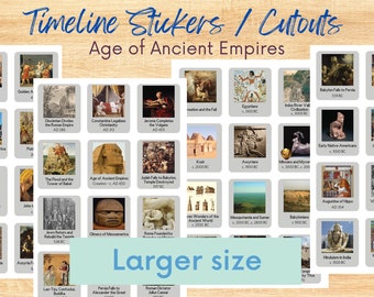 Timeline Stickers Cut Outs Printable Digital Classical Conversations Age of Ancient Empires Large Size Homeschool
