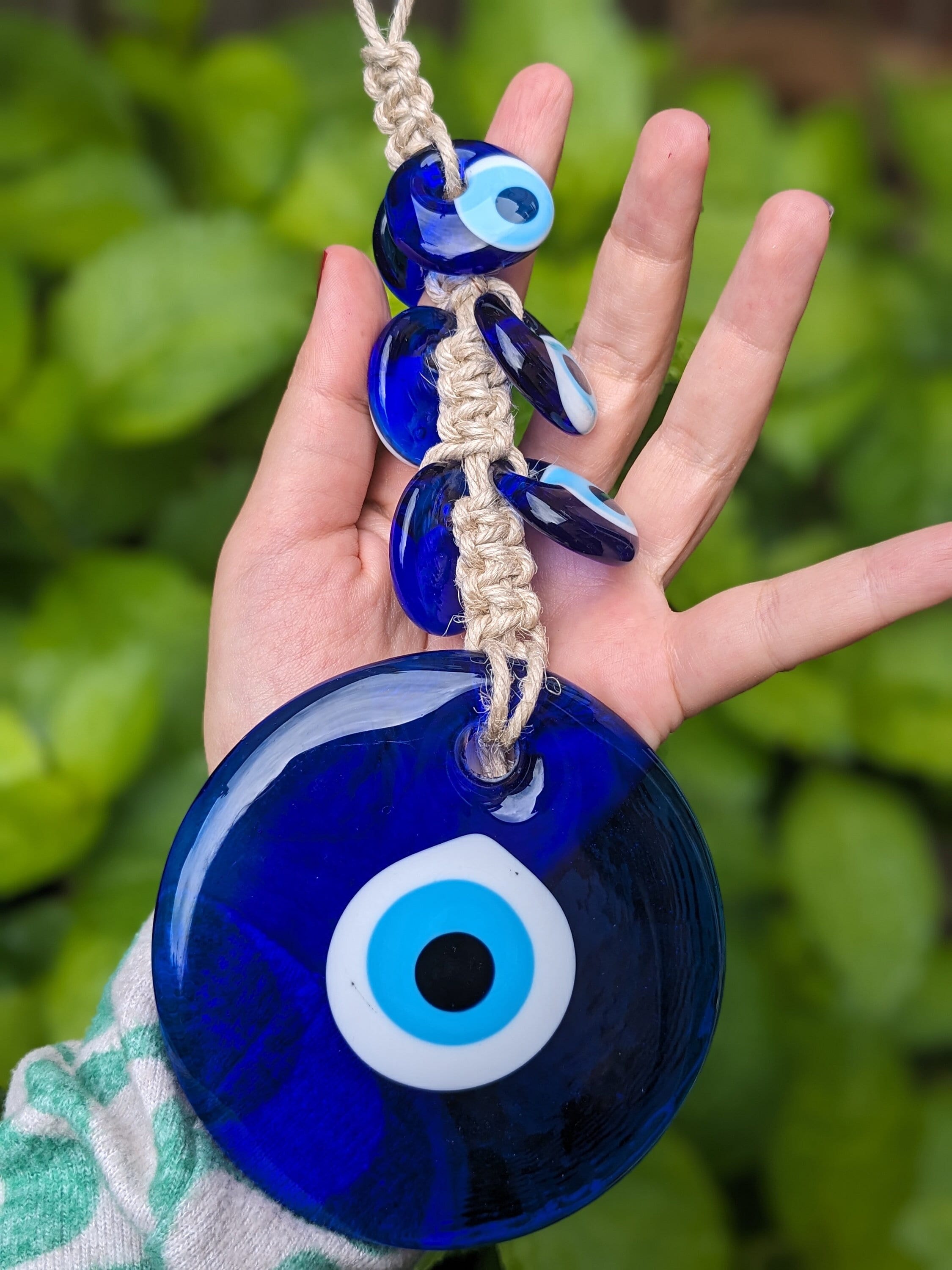 Handmade Glass Evil Eye Wall Hanging, House Protection Charm - Etsy