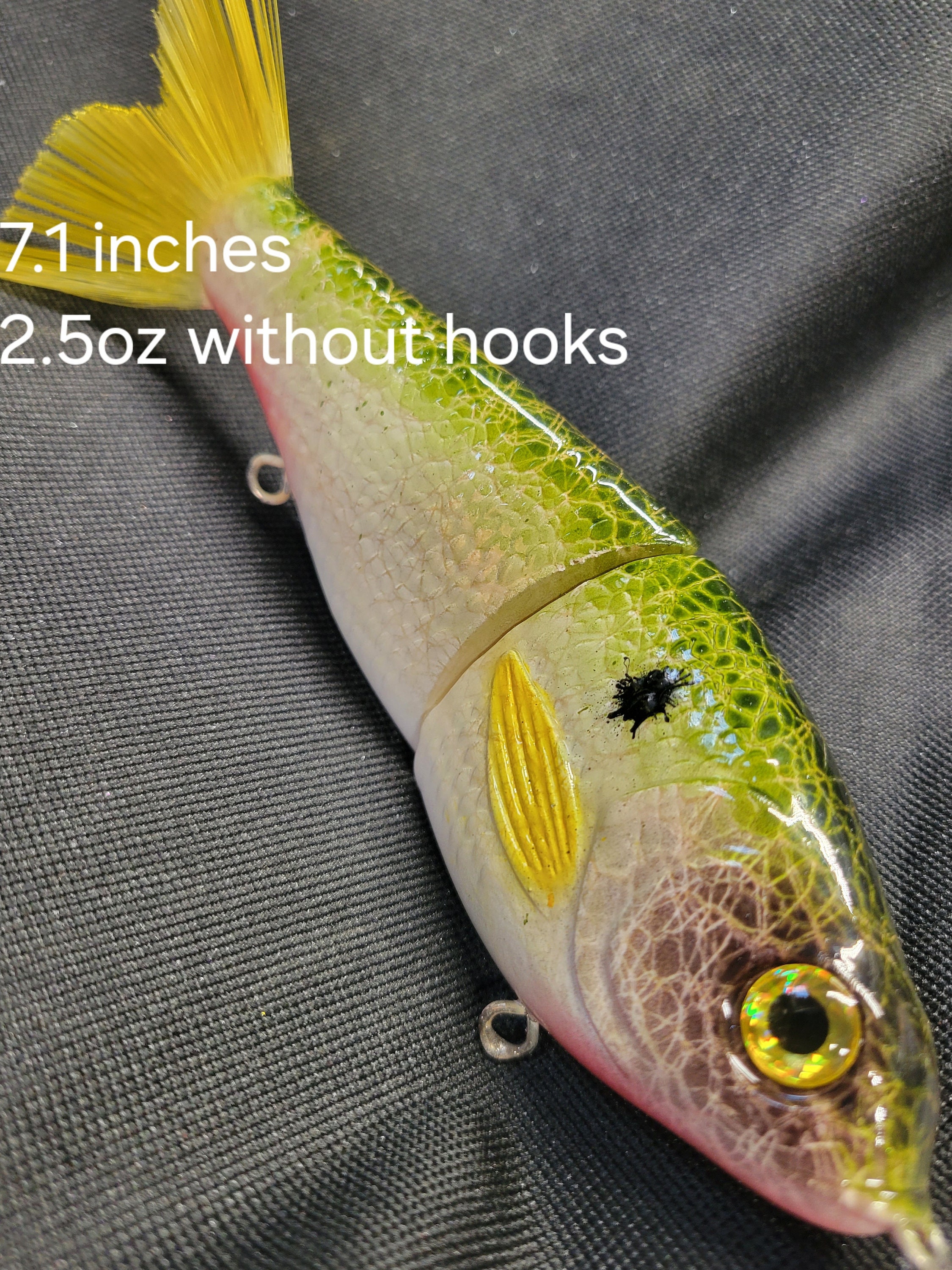 Gar Catcher Rope Lure Large Trophy Size White Flat Rate Shipping