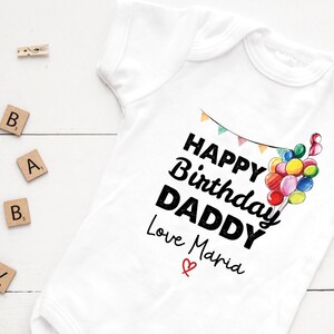 Personalised Happy Birthday Mummy / Daddy Bodysuit, Mummy birthday outfit