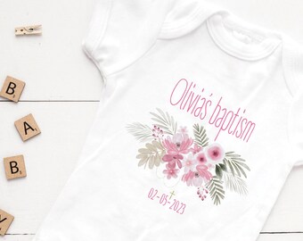 Baptism Baby Dress, Baby christening Dress, baby personalised baptism bodysuit, baby personalised  baptism Bodysuit, Name Baptism Babygrow