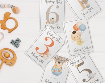 Personalised Baby Milestone Cards | Monthly Milestone Cards For newborn | Newborn Birth Gifts