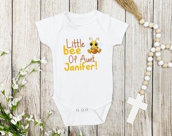 Bee Baby & Aunt bodySuit, Best Aunt Bodysuit, Aunt baby grow, Baby Aunt Personalised T-shirt, Best Aunt Personalised T-Shirt