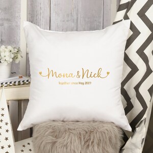 Gepersonaliseerd paar kussen, verjaardag kussen,