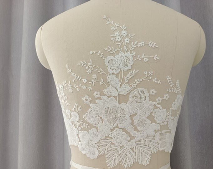 Nastro In Pizzo Con Fiori Bianchi E Verde – 5 Yard (4,55 M) Per Cucito E Decorazioni Fai-da-te