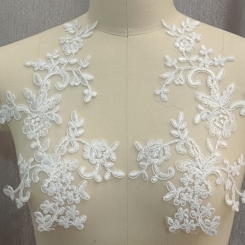 WHITE Lace Applique Bridal Veils Applique Wedding Applique Etsy