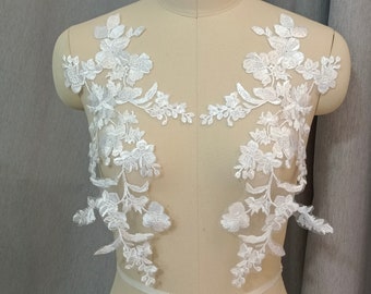 ivory lace applique