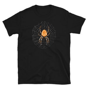 Camiseta unissex Spider in a Web de Julie de Graag