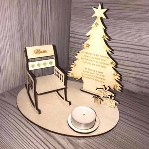 Christmas remembrance single chair/save a seat