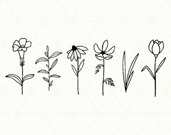 Download Art Collectibles Clip Art Wildflower Svg Flower Child Svg Floral Doodle Bundle Small Business Eco Friendly Packaging Clipart Baby Girl Onesie Toddler Commercial Use