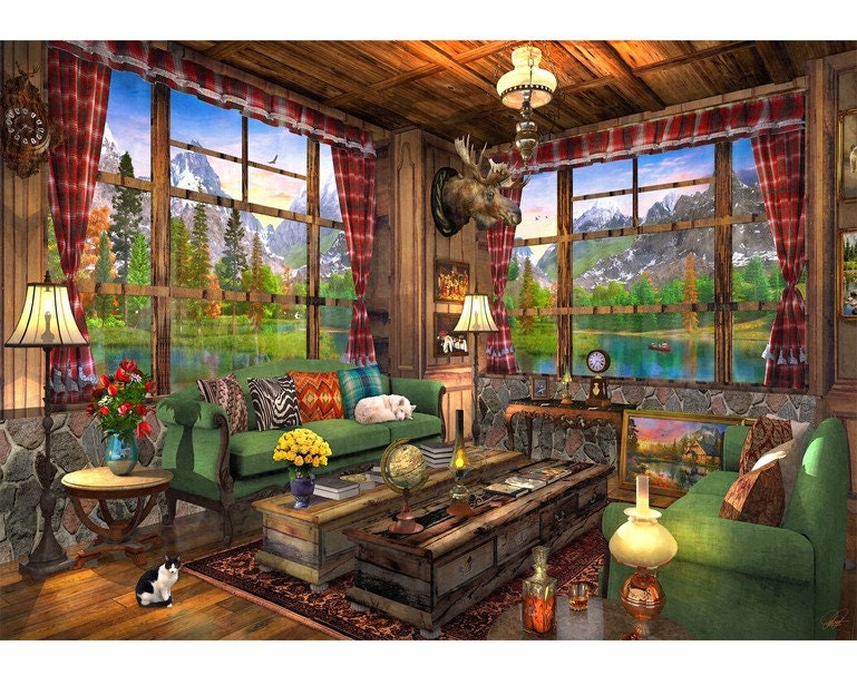 Scenic Cabin jigsaw puzzles Etsy