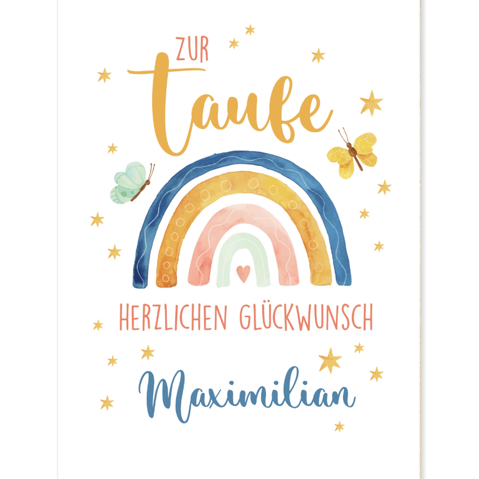 Grußkarte zur Taufe mit Namen Taufkarte personalisiert | Etsy