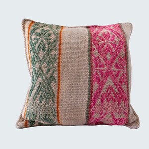 Boho Throw Pillow Cover, Decorative Pillow, Handmade in Peru, Colorful pillow, Patio Pillow Cover, 20x20 Pillow, Rustic Pillow