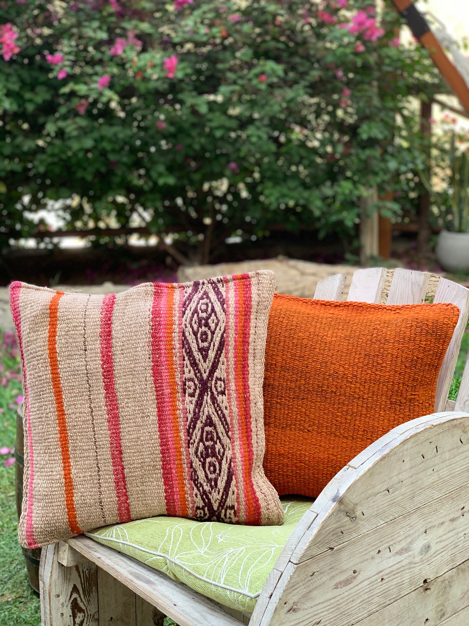 Bohemian Throw Pillow Cover, Decorative Pillows, Handmade in Peru