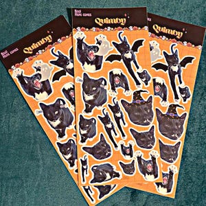 3 Custom Pet Sticker Sheets - Personalized Water-Resistant Stickers Halloween