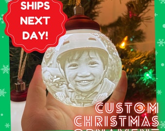 Custom Photo Christmas Ornament: Light Up 3D Printed Keepsake