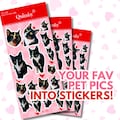 3 Custom Pet Sticker Sheets - water-resistant - phone, laptop stickers/great for Valentine&#39;s gifts!