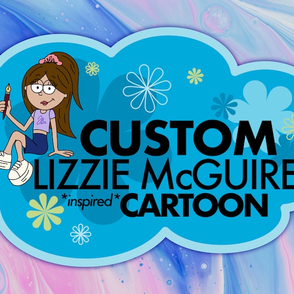 Custom Lizzie McGuire inspired cartoon | DIGITAL PNG FILE