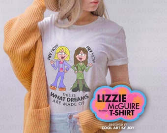 T-shirt di cosa sono fatti i sogni / T-shirt Lizzie McGuire, T-shirt a maniche corte in jersey unisex, ritorno al passato, primi anni 2000