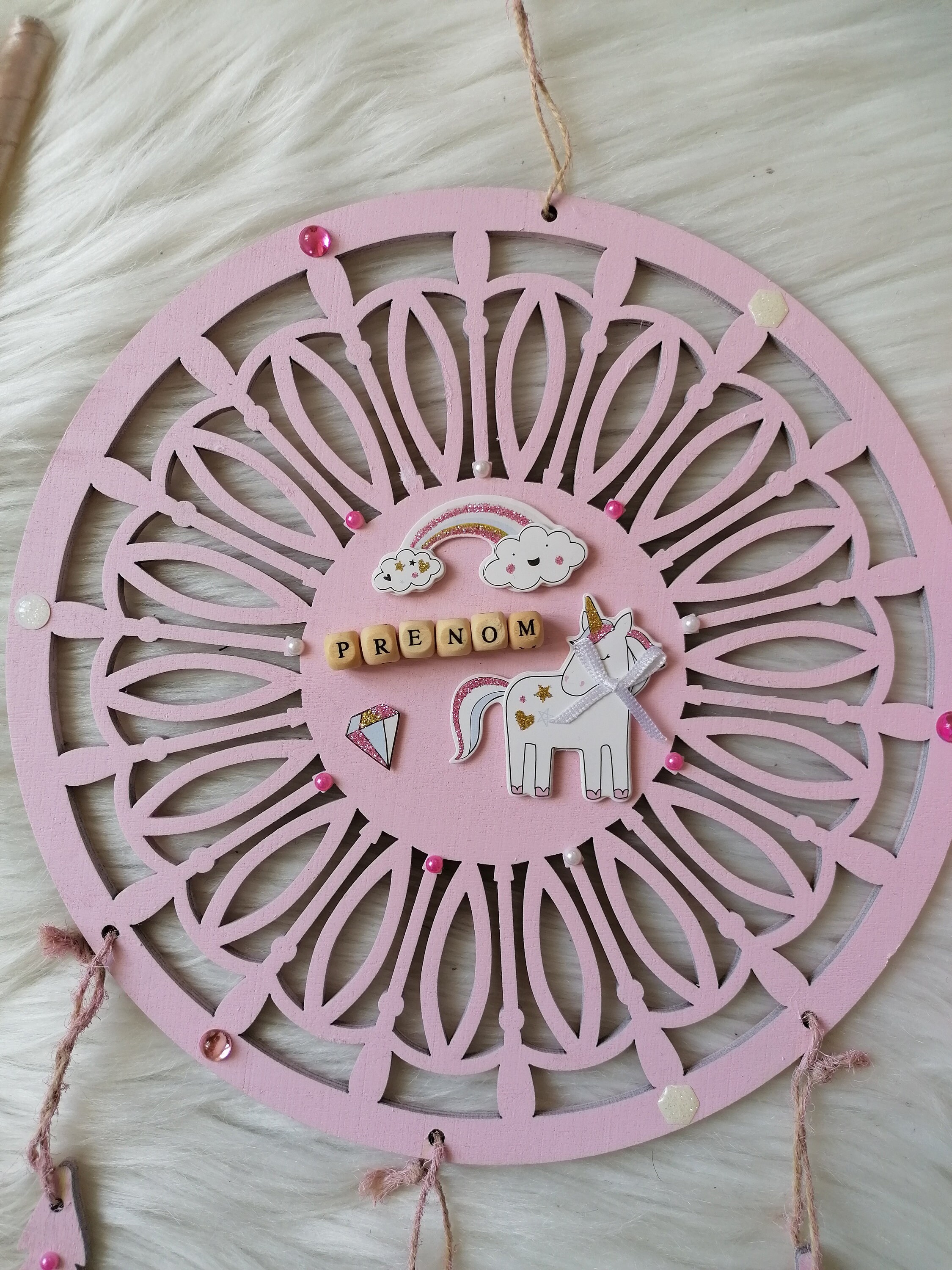 Attrape Rêves Licorne Prénom à Personnaliser