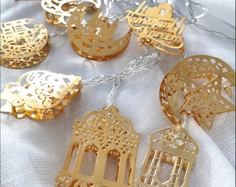 Ramadan string lights (3 variations), string lights for children's rooms, Ramadan decoration, LED lights for holidays
