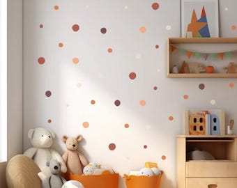 Wall stickers with dots (various colors)