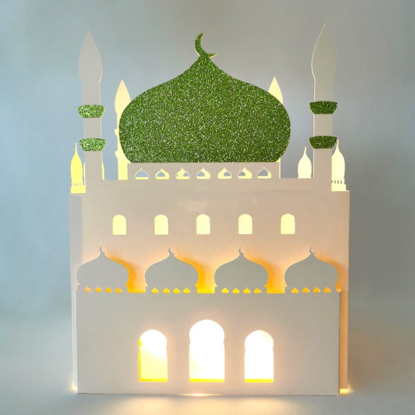 XL Moschee zum Basteln mit 3D Effekt - Farbauswahl