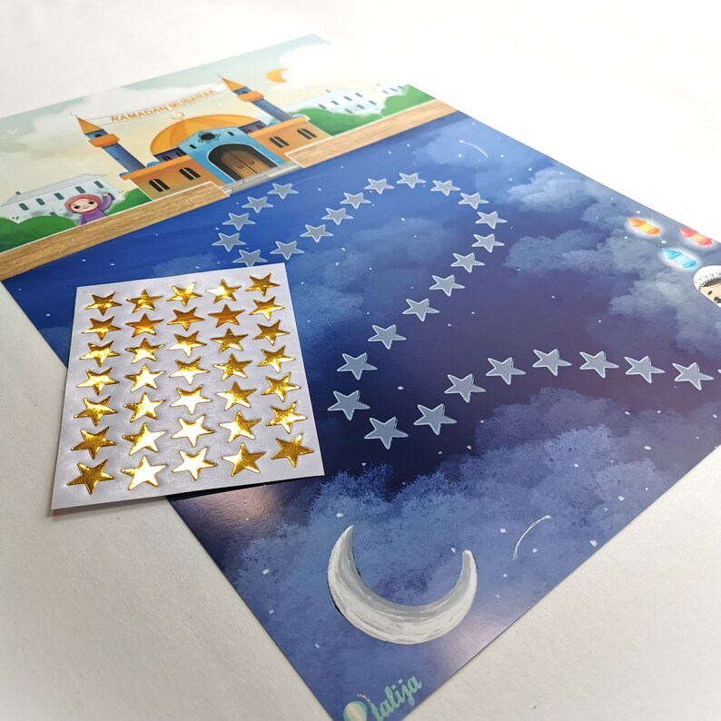 Ramadan Eid countdown, Ramadan calendar, Ramadan counter, Ramadan counter for children's rooms image 2
