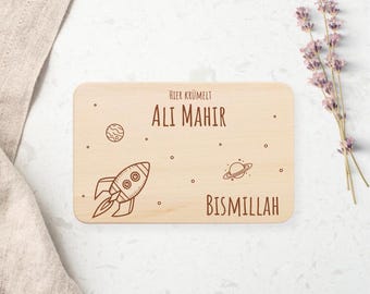 Personalized breakfast board space, gift for children, breakfast board, gift idea, children's birthday