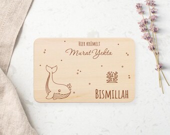 Personalized breakfast board underwater world, gift for children, breakfast board, gift idea, children's birthday