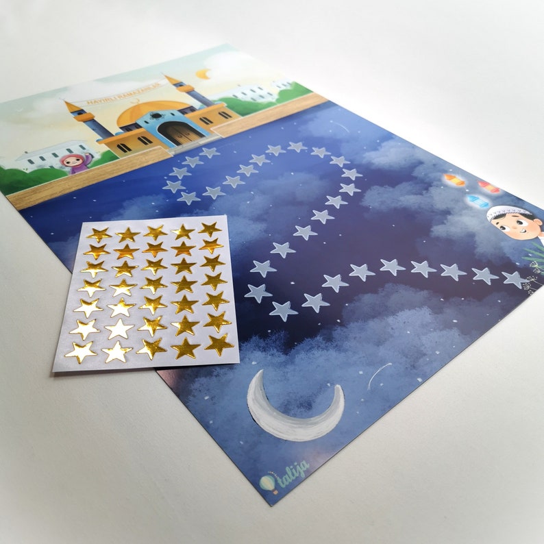 Ramadan Eid countdown, Ramadan calendar, Ramadan counter, Ramadan counter for children's rooms image 4