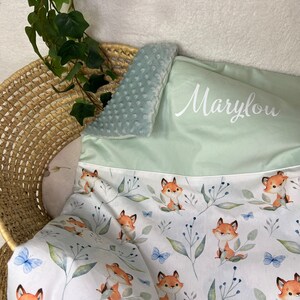 Couverture bébé personnalisée Renard pour fille garçon image 3