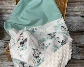 Couverture bébé personnalisée prénom | Coton Oeko-Tex fait main | Plaid bébé artisanal France | Cadeau naissance original | Loiret