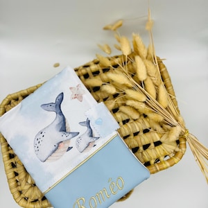 Copertina per cartella clinica personalizzata - regalo di nascita - marinaio - regalo personalizzato - Copertina per cartella clinica oceanica