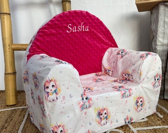 Fauteuil club enfant Licornes à personnaliser - en soldes