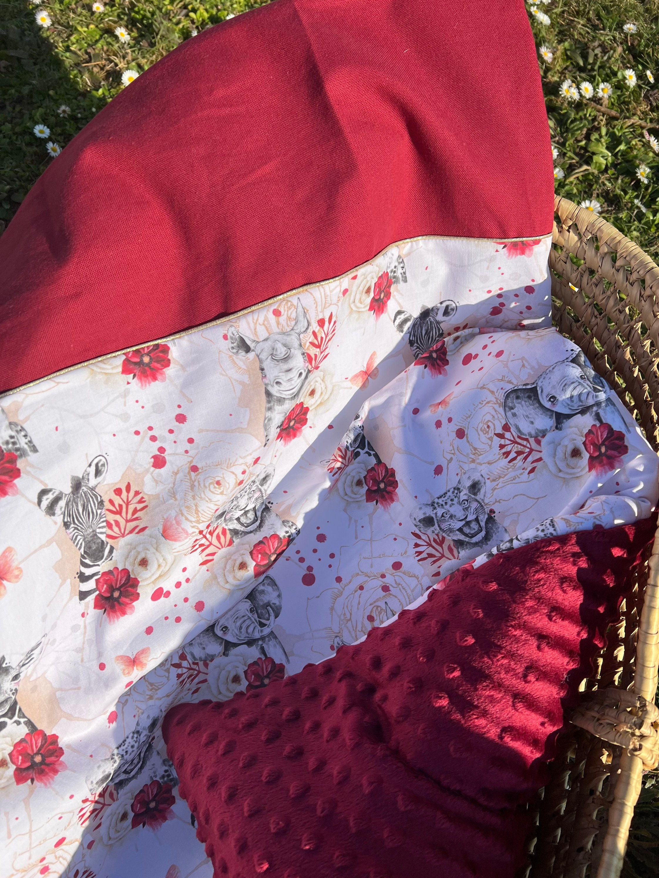 Couverture Savane Exclusif Bordeaux