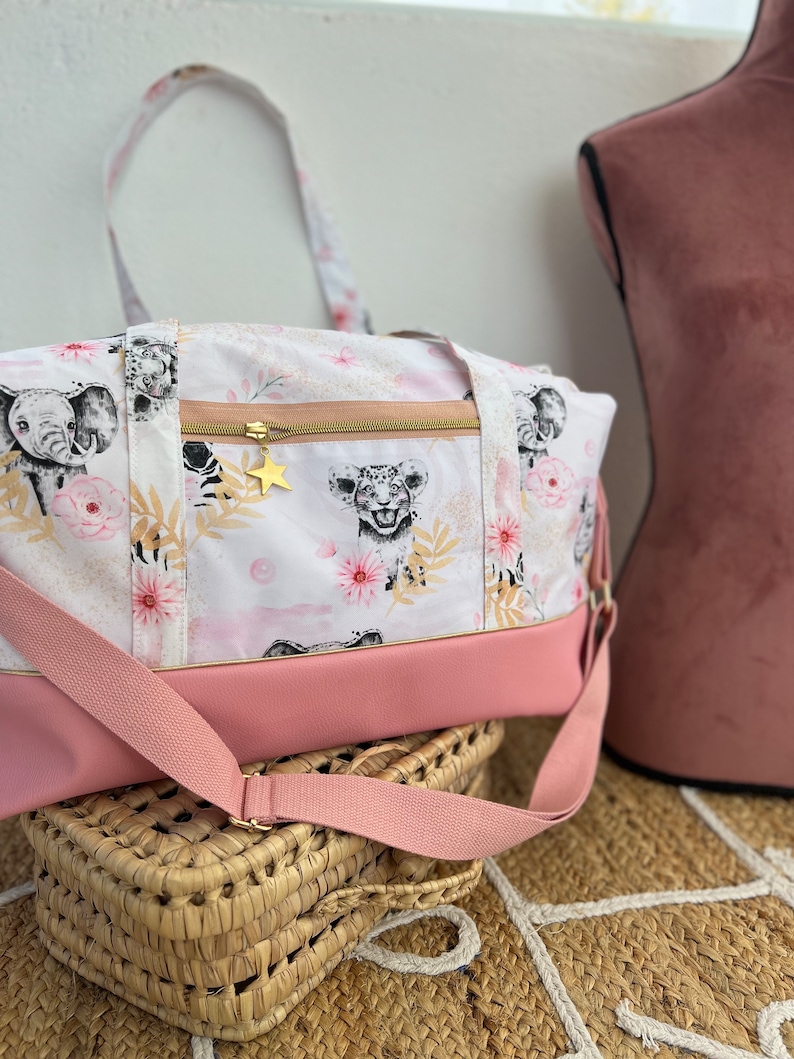 Sac à langer Savane Rose imperméable pour fille imagem 1