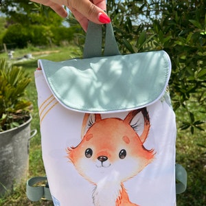 Sac à dos maternelle personnalisé imperméable Prénom brodé motifs au choix Fait main Cadeau enfant crèche école